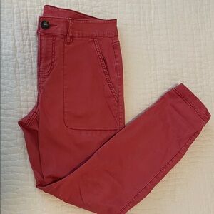 CAbi Red Ankle Cropped Pants